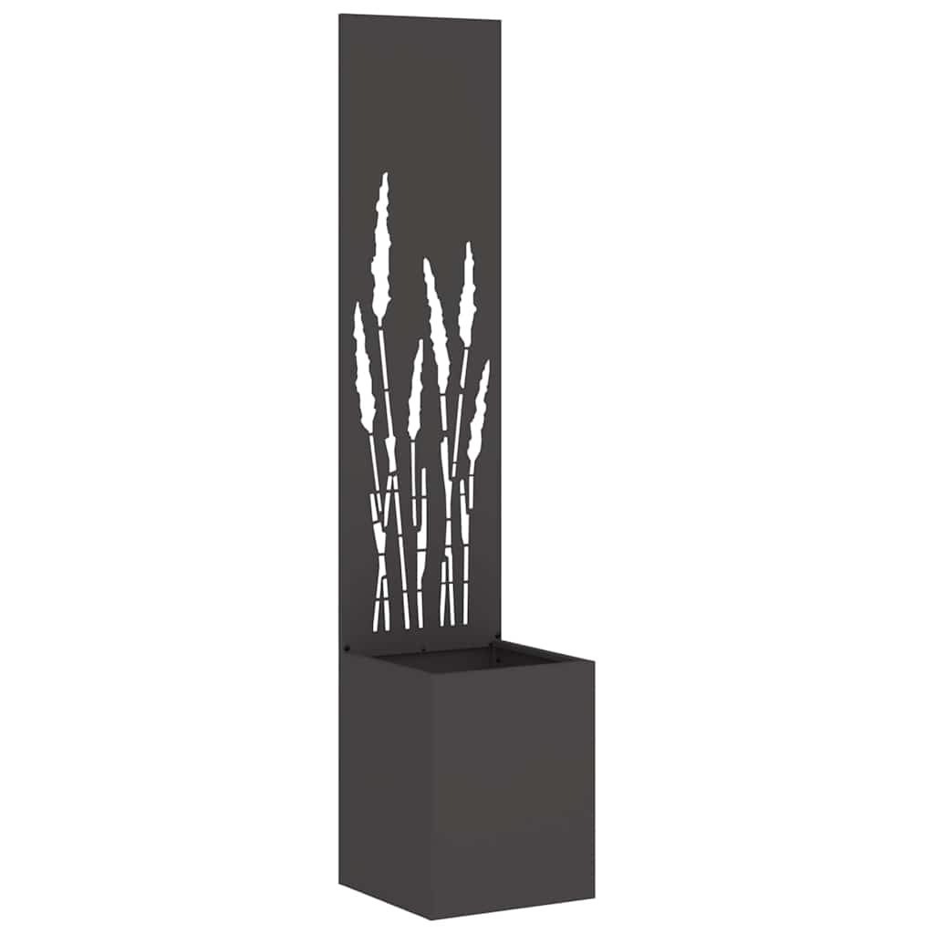 Tuin Privacy Screen Zwart 32 x 32 x 150 cm Koudgewalst staal is nu te koop bij PeponiXL, paradijselijk wonen!