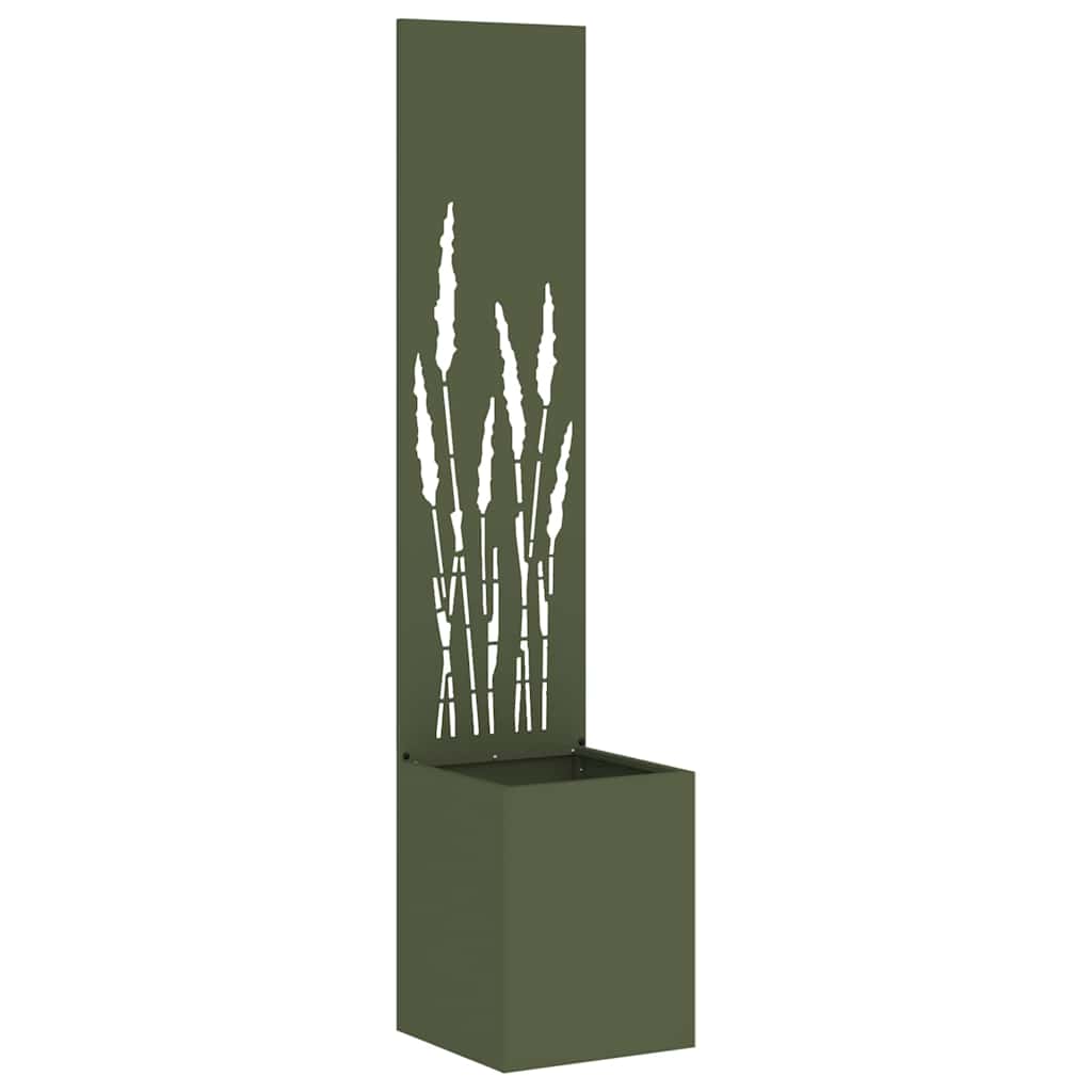 Tuin Privacy Screen Olijfgroen 32 x 150 cm Koudgewalst staal is nu te koop bij PeponiXL, paradijselijk wonen!