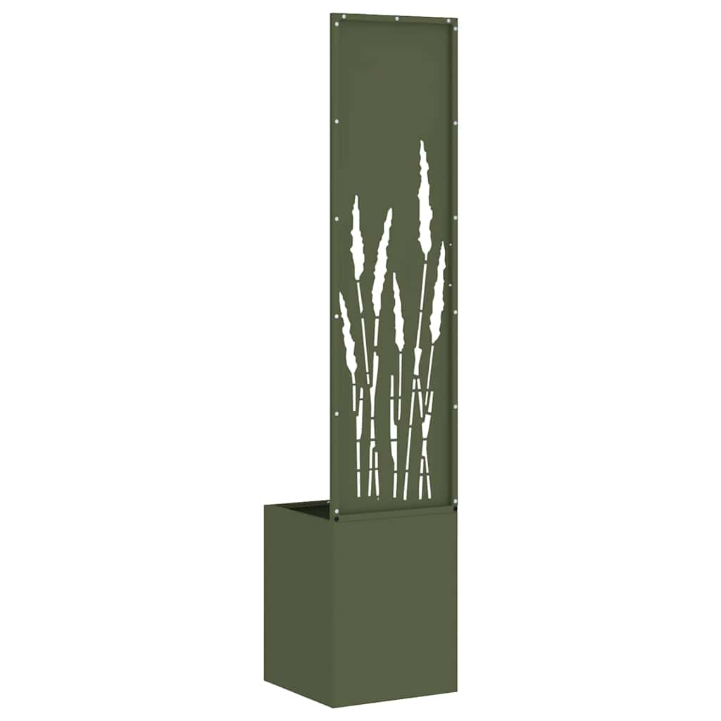 Tuin Privacy Screen Olijfgroen 32 x 150 cm Koudgewalst staal is nu te koop bij PeponiXL, paradijselijk wonen!