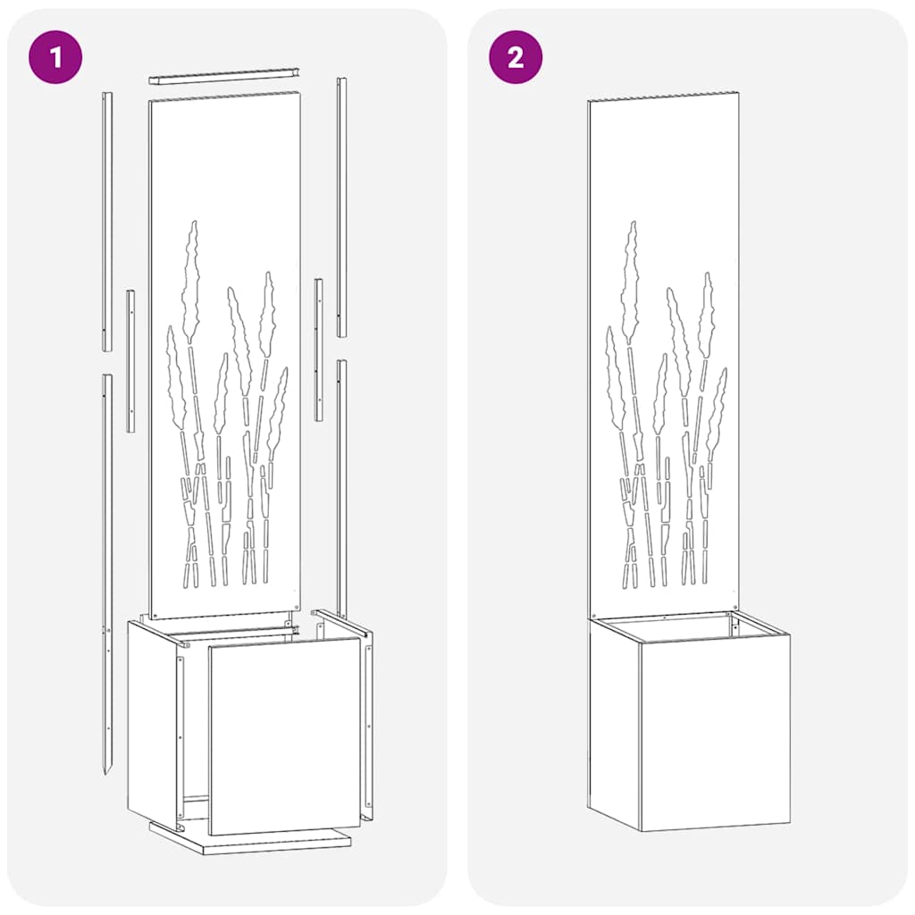 Tuin Privacy Screen Fretwerk Roestig 32 x 140 cm Cortenstaal is nu te koop bij PeponiXL, paradijselijk wonen!