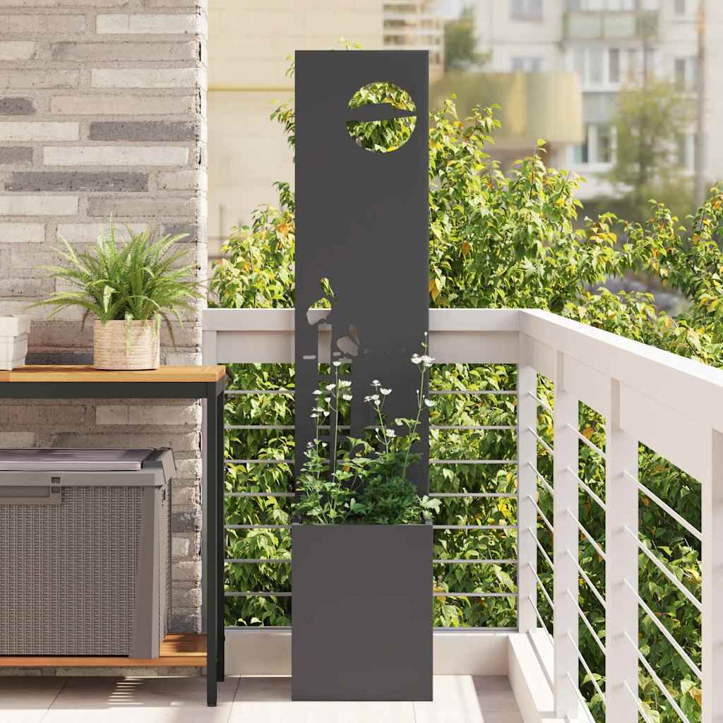 Tuin Privacy Screen Zwart 32 x 150 cm Koudgewalst staal is nu te koop bij PeponiXL, paradijselijk wonen!