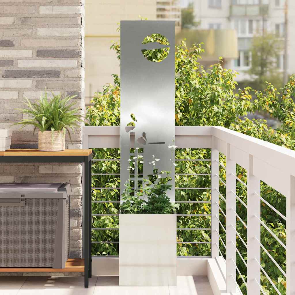 Tuin Privacy Screen Zilver 32 x 150 cm Gegalvaniseerd staal is nu te koop bij PeponiXL, paradijselijk wonen!
