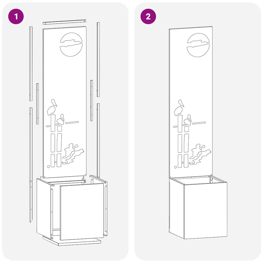 Tuin Privacy Screen Fretwerk Roestig 32 x 140 cm Cortenstaal is nu te koop bij PeponiXL, paradijselijk wonen!
