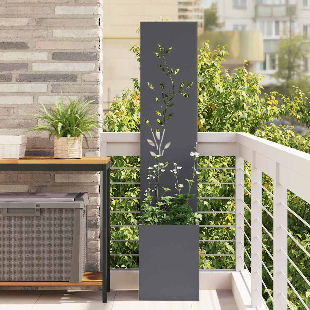 Tuin Privacy Screen Bloemen Antraciet 32 x 32 x 150 cm is nu te koop bij PeponiXL, paradijselijk wonen!