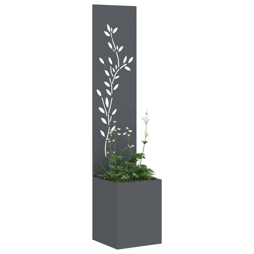 Tuin Privacy Screen Bloemen Antraciet 32 x 32 x 150 cm is nu te koop bij PeponiXL, paradijselijk wonen!