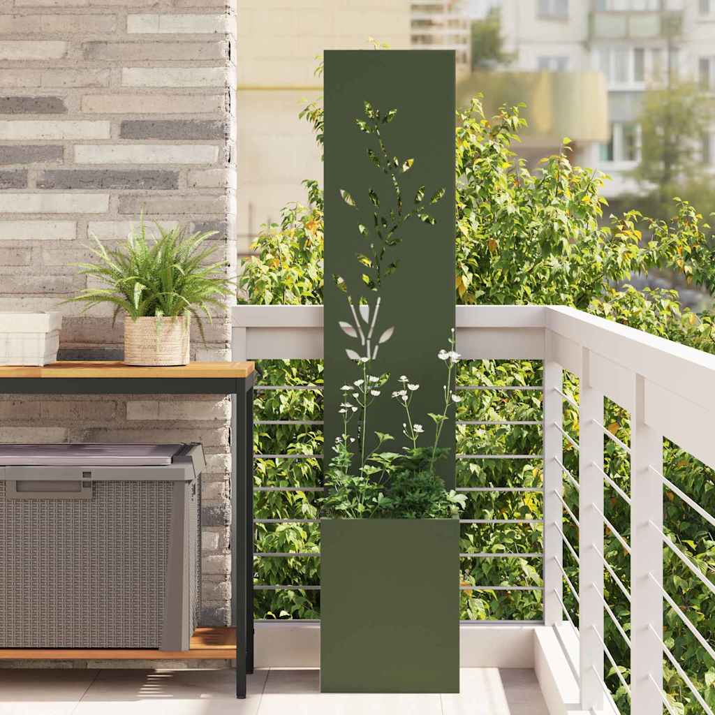 Tuin Privacy Screen Bloemen Olijfgroen 32 x 32 x 150 cm is nu te koop bij PeponiXL, paradijselijk wonen!