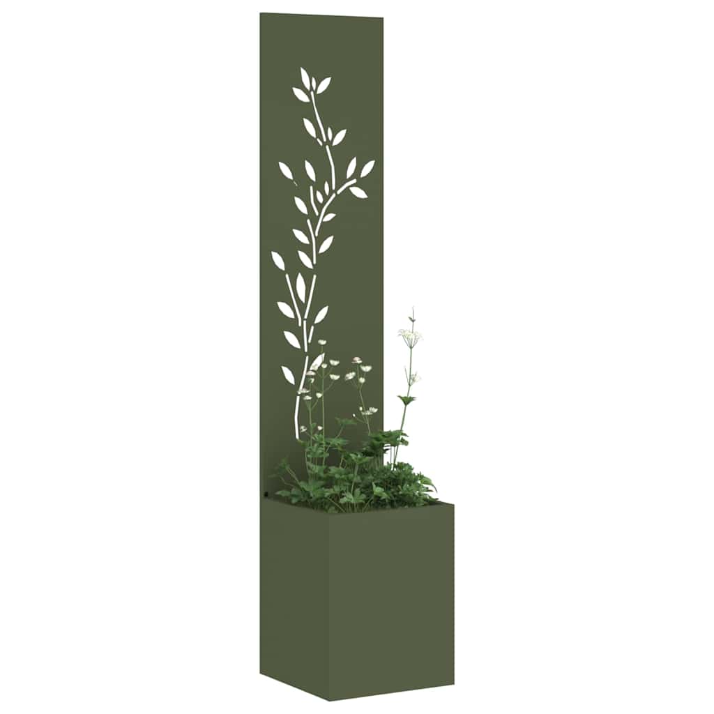 Tuin Privacy Screen Bloemen Olijfgroen 32 x 32 x 150 cm is nu te koop bij PeponiXL, paradijselijk wonen!