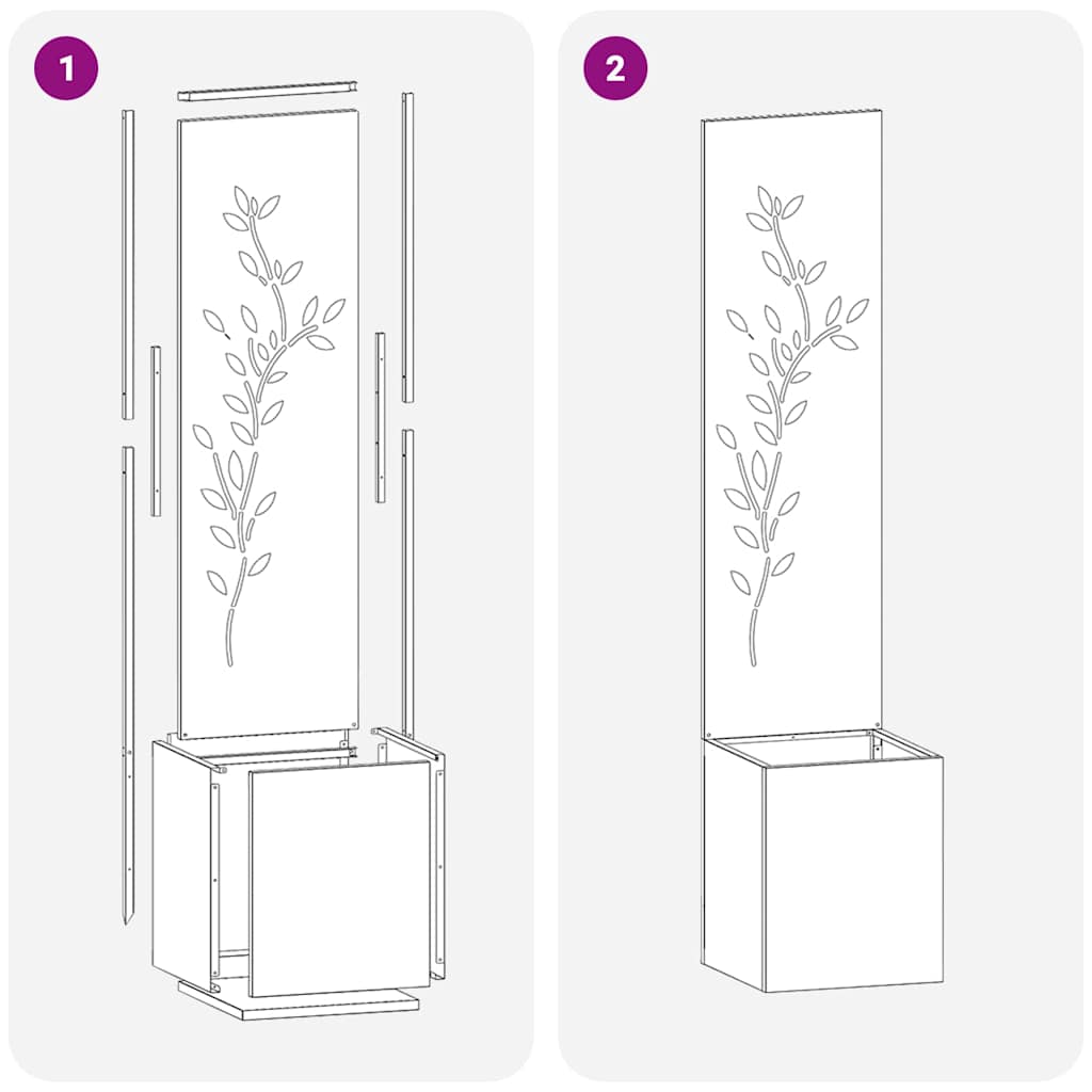 Tuin Privacy Screen Zilver 32 x 32 x 150 cm Roestvrij staal is nu te koop bij PeponiXL, paradijselijk wonen!