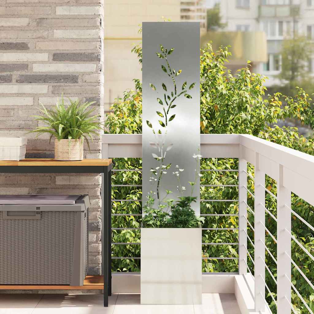 Tuin Privacy Screen Bloemen Zilver 32 x 32 x 150 cm is nu te koop bij PeponiXL, paradijselijk wonen!