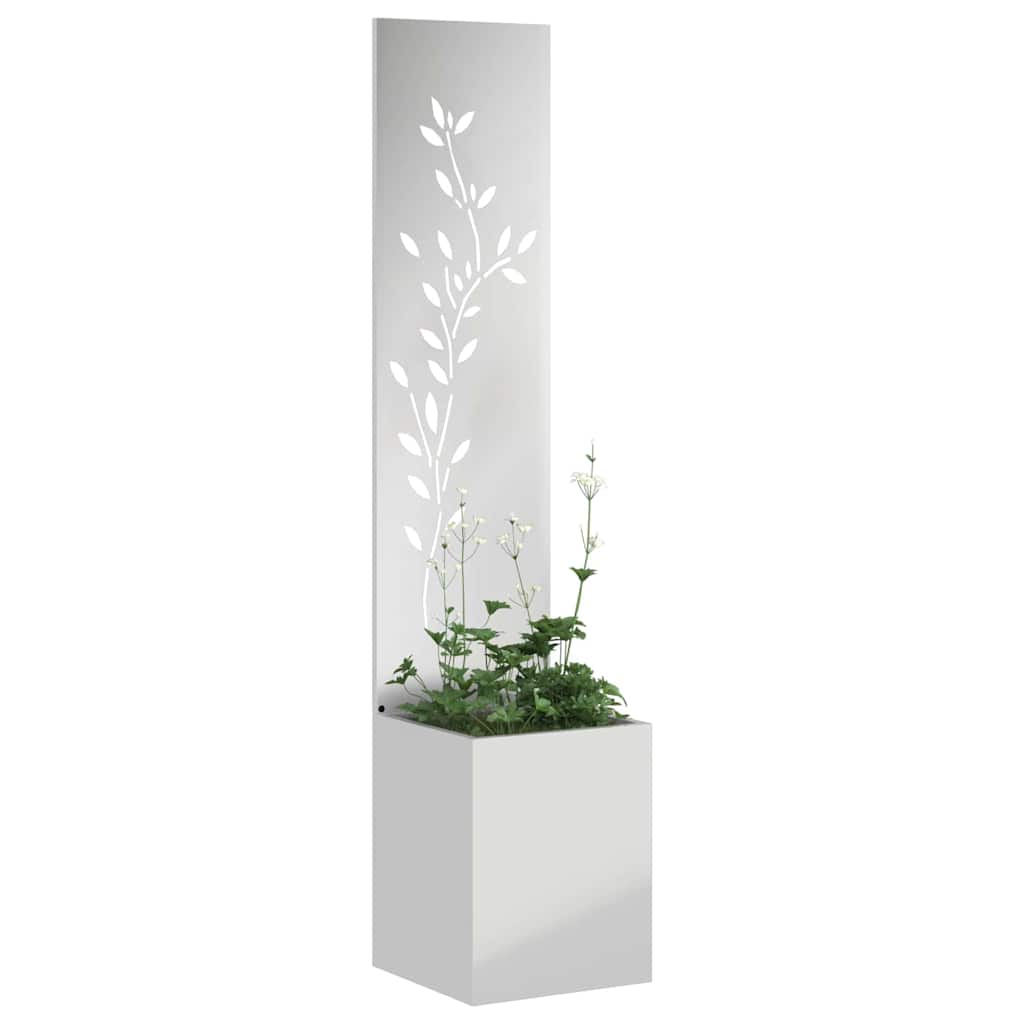 Tuin Privacy Screen Bloemen Zilver 32 x 32 x 150 cm is nu te koop bij PeponiXL, paradijselijk wonen!
