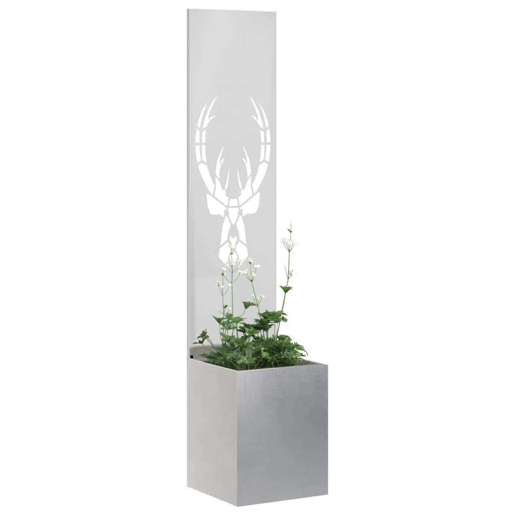 Tuin Privacy Screen Zilver 32 x 32 x 150 cm Roestvrij staal is nu te koop bij PeponiXL, paradijselijk wonen!