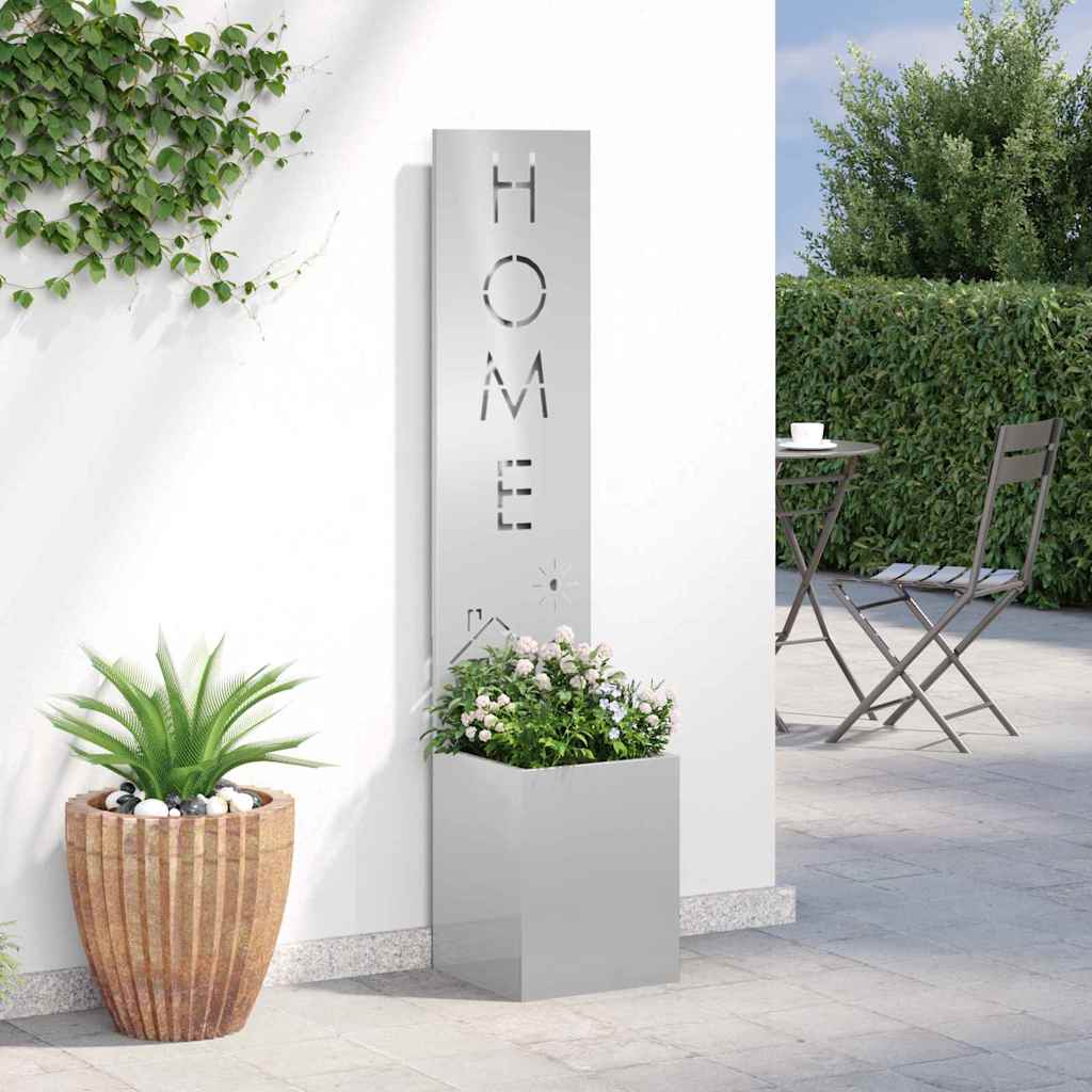Tuin Privacy Screen Zilver 32 x 32 x 150 cm Roestvrij staal is nu te koop bij PeponiXL, paradijselijk wonen!