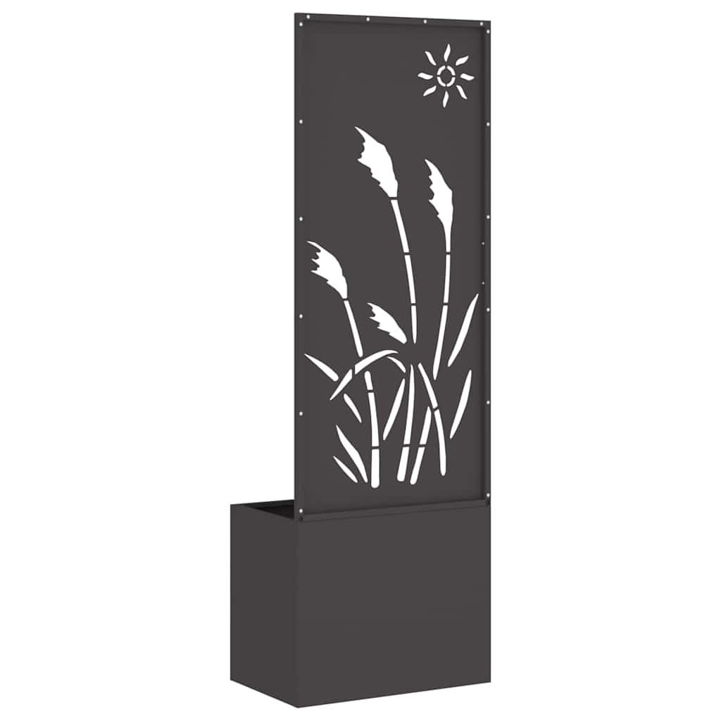 Tuin Privacy Screen Zwart 50 x 150 cm Koudgewalst staal is nu te koop bij PeponiXL, paradijselijk wonen!