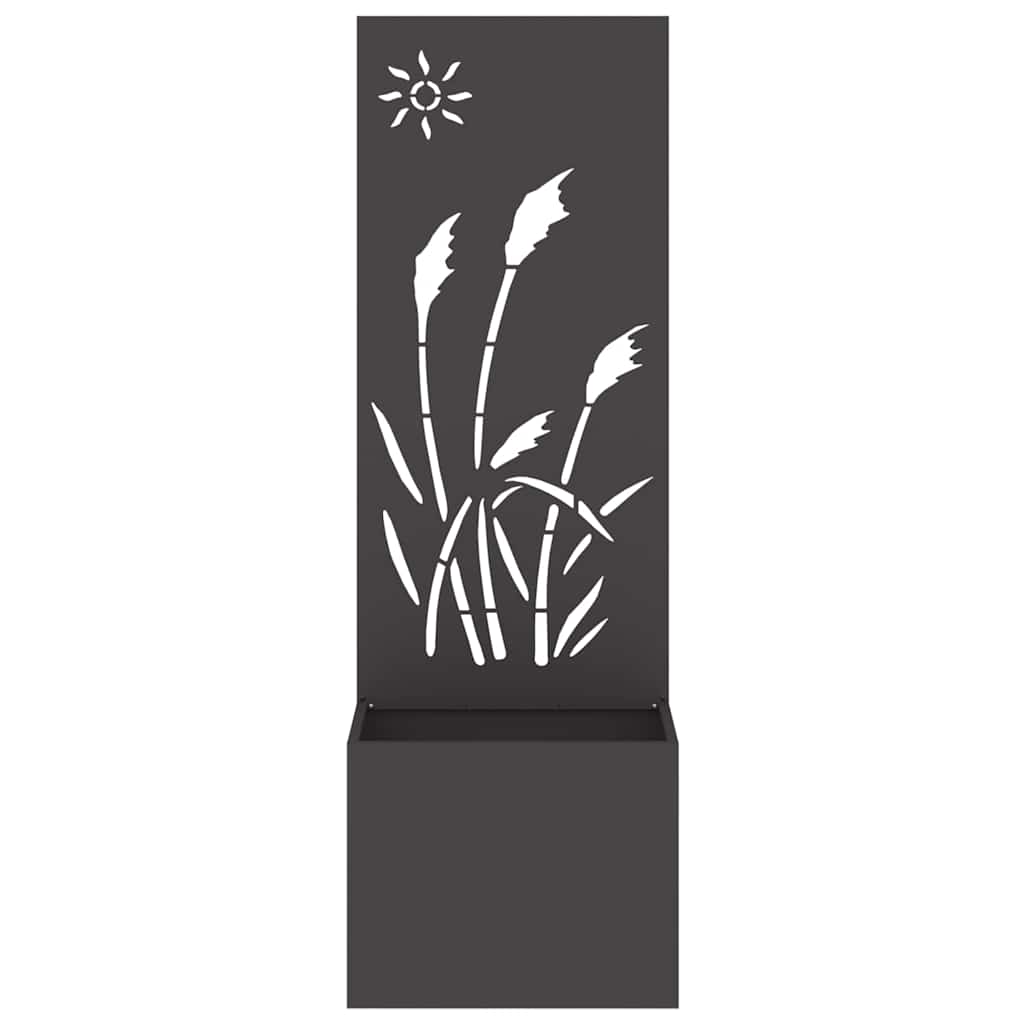 Tuin Privacy Screen Zwart 50 x 150 cm Koudgewalst staal is nu te koop bij PeponiXL, paradijselijk wonen!