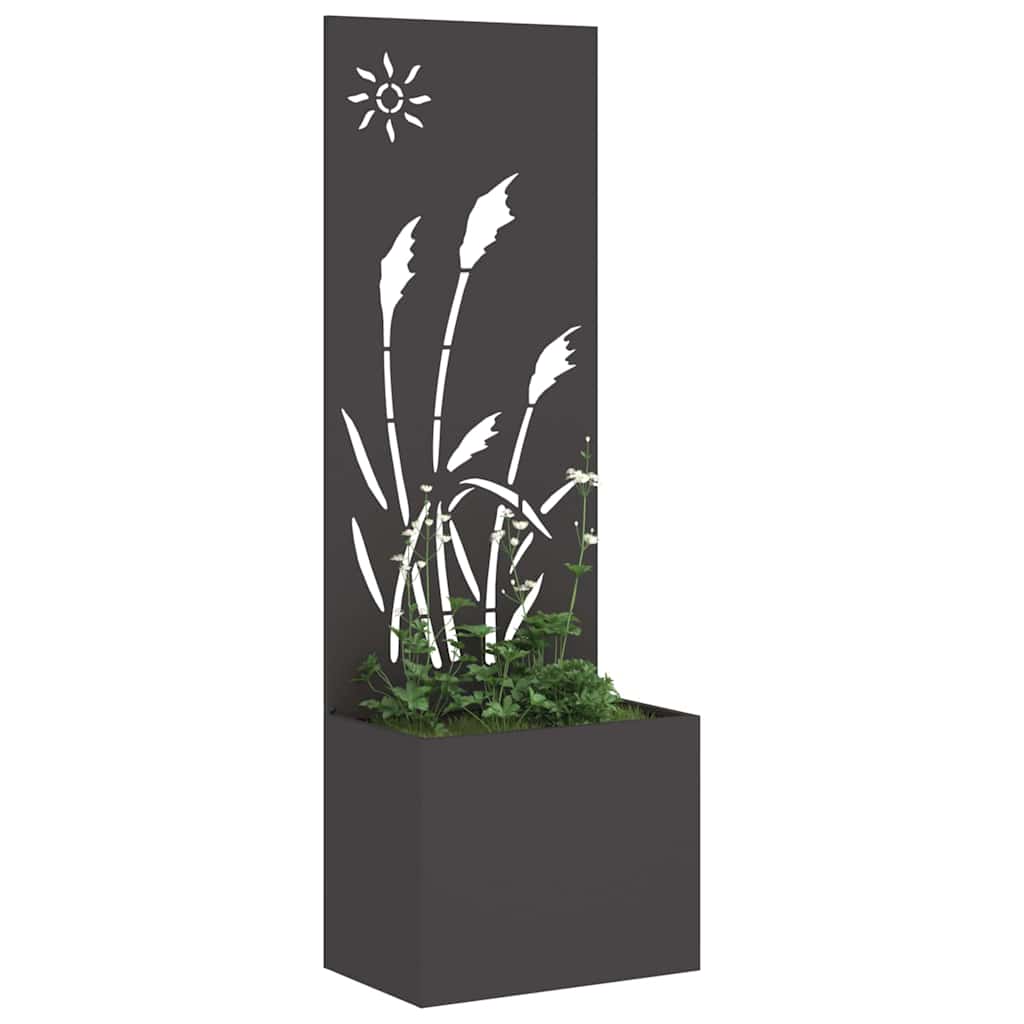 Tuin Privacy Screen Zwart 50 x 150 cm Koudgewalst staal is nu te koop bij PeponiXL, paradijselijk wonen!