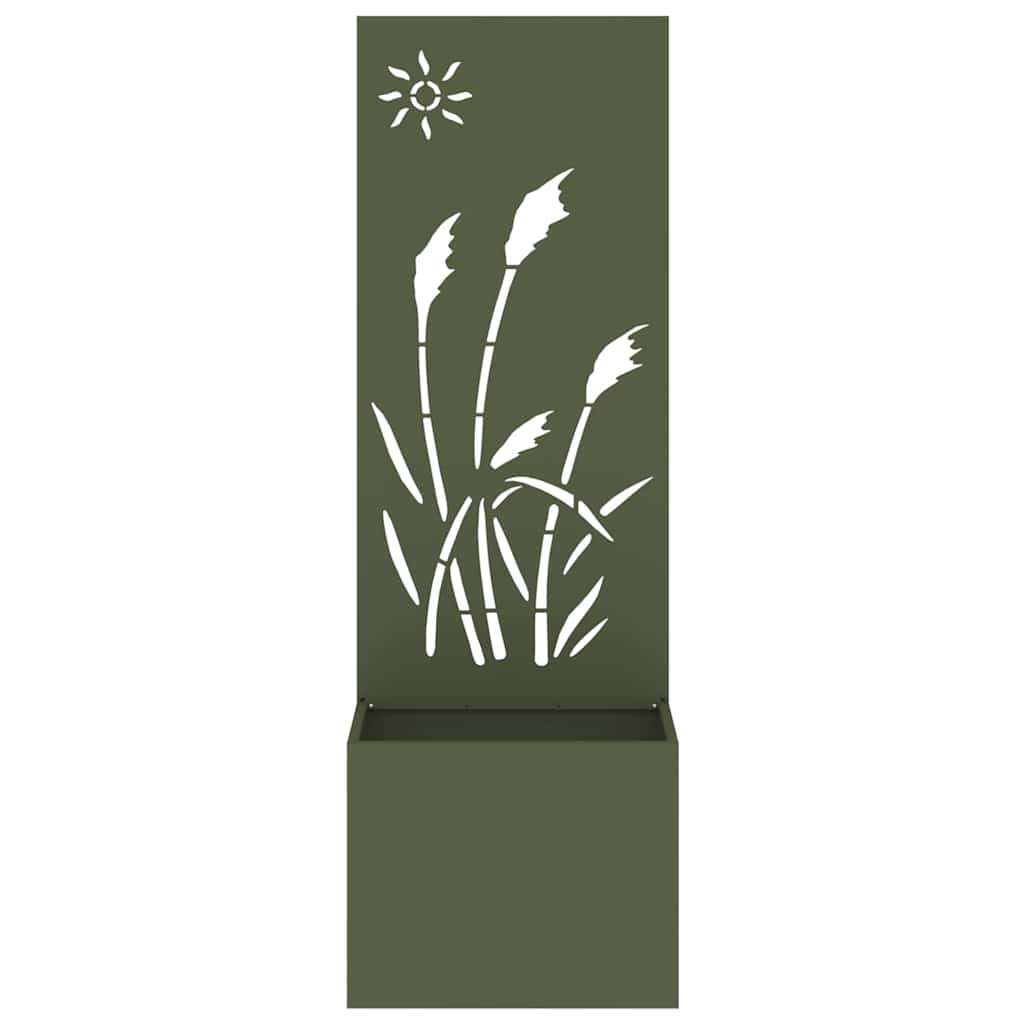Tuin Privacy Screen Olijfgroen 50 x 140 cm Koudgewalst staal is nu te koop bij PeponiXL, paradijselijk wonen!