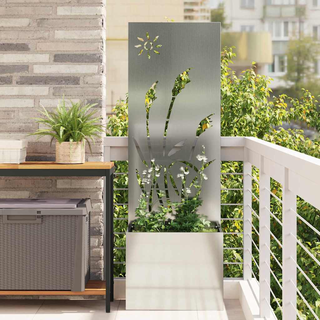 Tuin Privacy Screen Zilver 50 x 140 cm Gegalvaniseerd staal is nu te koop bij PeponiXL, paradijselijk wonen!