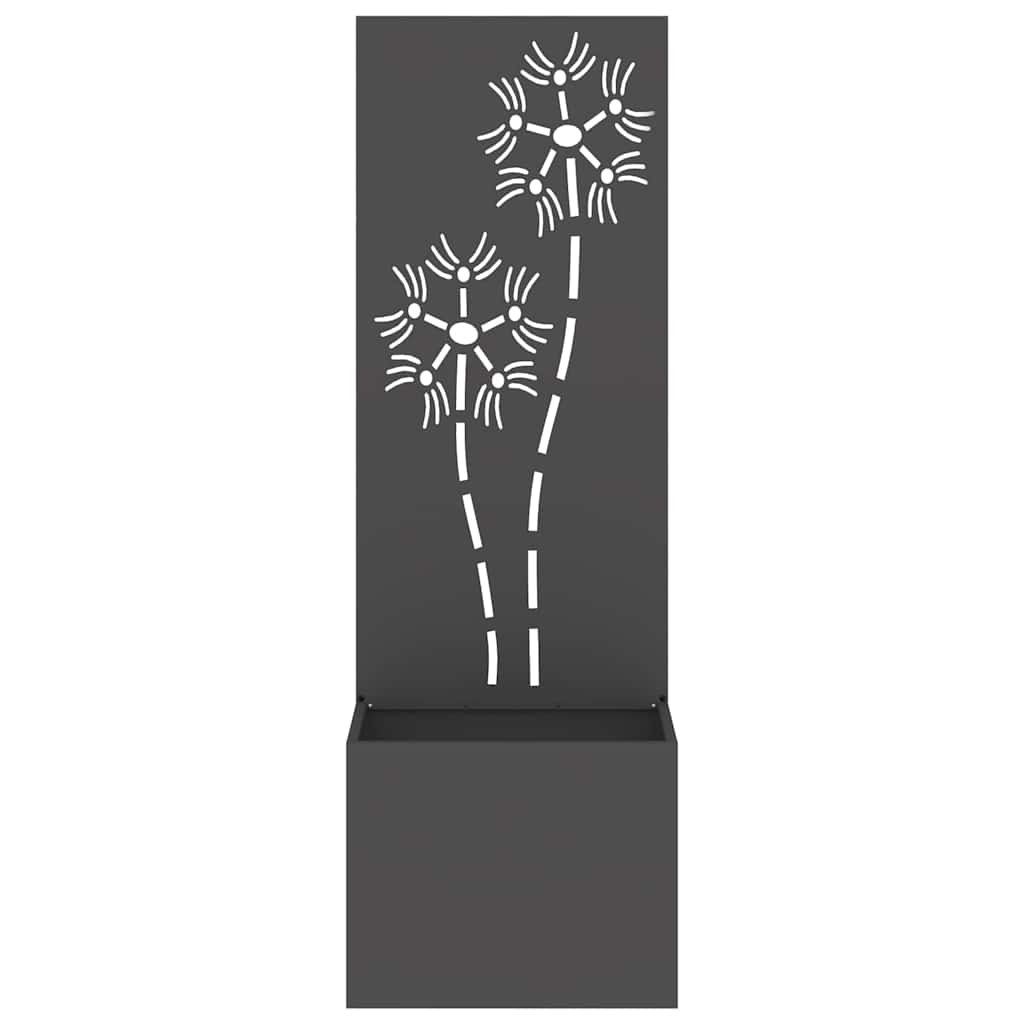 Tuin Privacy Screen Zwart 50 x 32 x 150 cm Koudgewalst staal is nu te koop bij PeponiXL, paradijselijk wonen!