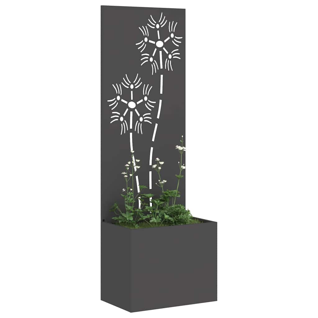 Tuin Privacy Screen Zwart 50 x 32 x 150 cm Koudgewalst staal is nu te koop bij PeponiXL, paradijselijk wonen!