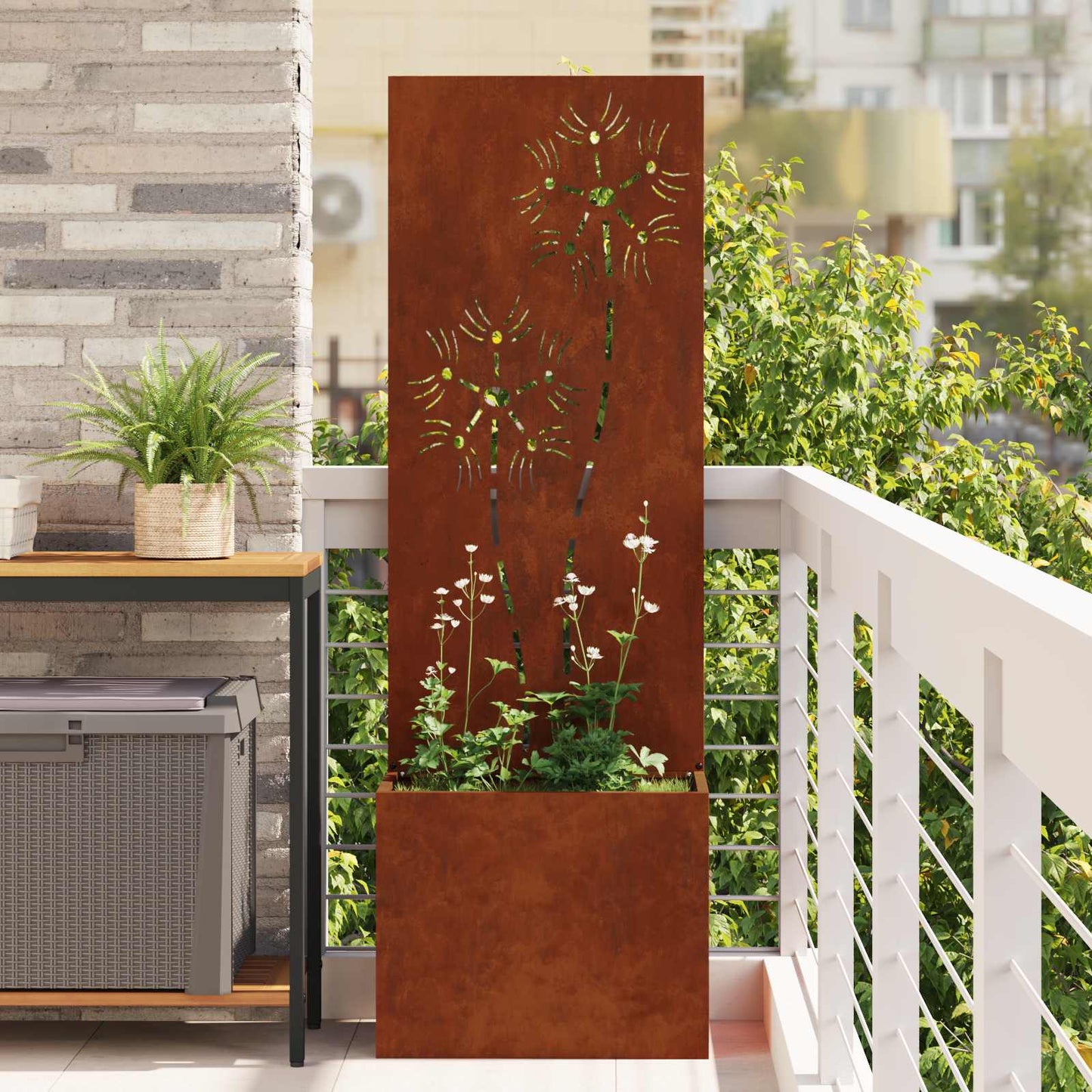 Tuin Privacy Screen Roestig 50 x 32 x 150 cm Cortenstaal is nu te koop bij PeponiXL, paradijselijk wonen!