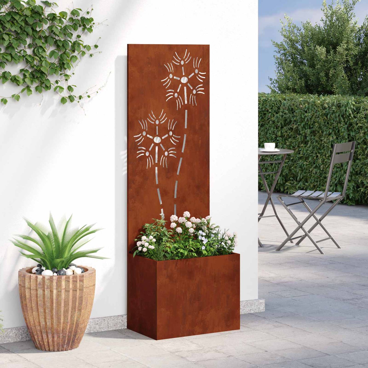 Tuin Privacy Screen Roestig 50 x 32 x 150 cm Cortenstaal is nu te koop bij PeponiXL, paradijselijk wonen!