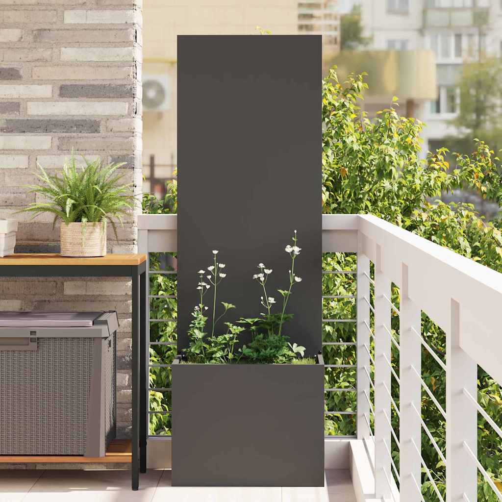 Tuin Privacy Screen Zwart 50 x 150 cm Koudgewalst staal is nu te koop bij PeponiXL, paradijselijk wonen!