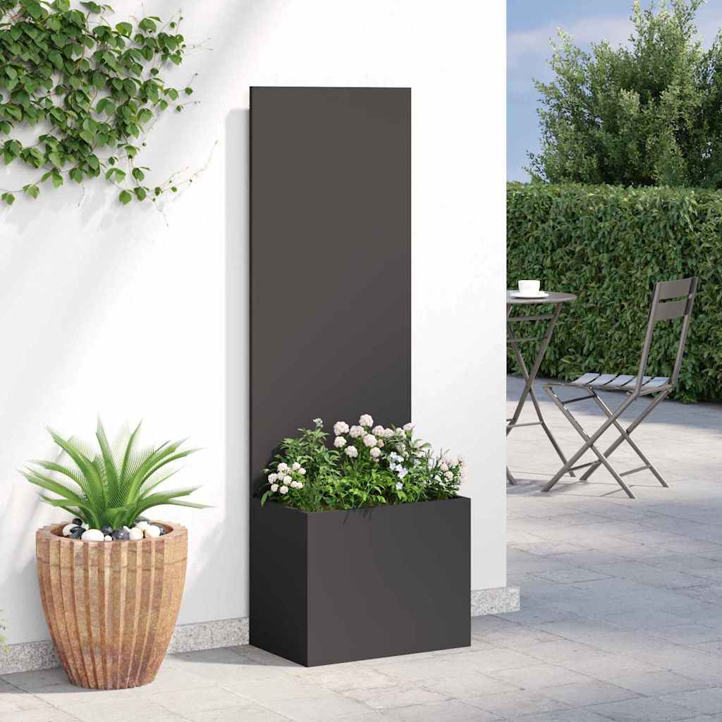 Tuin Privacy Screen Zwart 50 x 150 cm Koudgewalst staal is nu te koop bij PeponiXL, paradijselijk wonen!