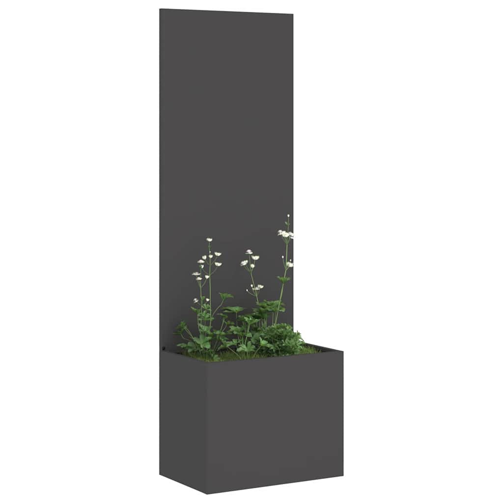 Tuin Privacy Screen Zwart 50 x 150 cm Koudgewalst staal is nu te koop bij PeponiXL, paradijselijk wonen!