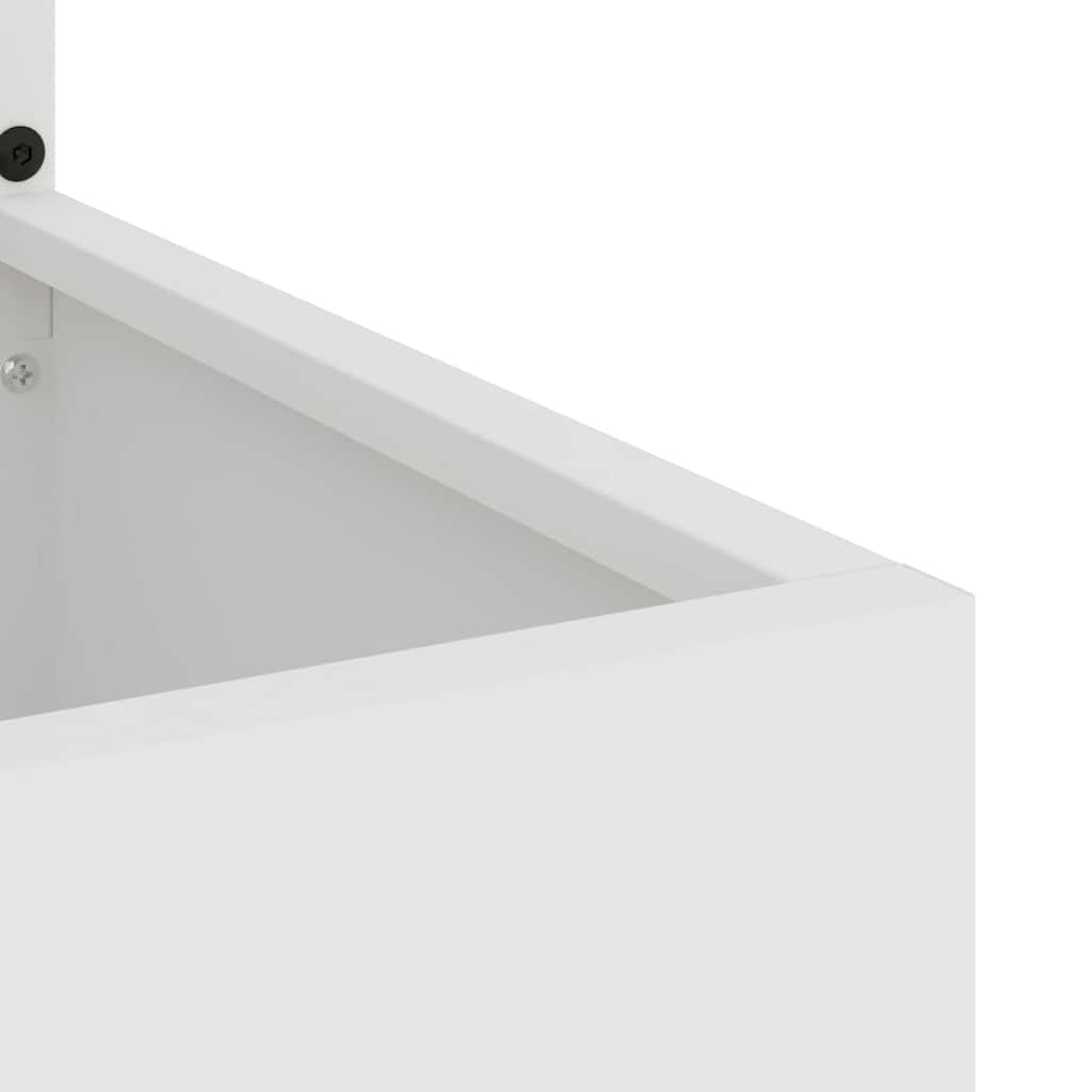 Tuin Privacy Screen Wit 50 x 32 x 150 cm Koudgewalst staal is nu te koop bij PeponiXL, paradijselijk wonen!