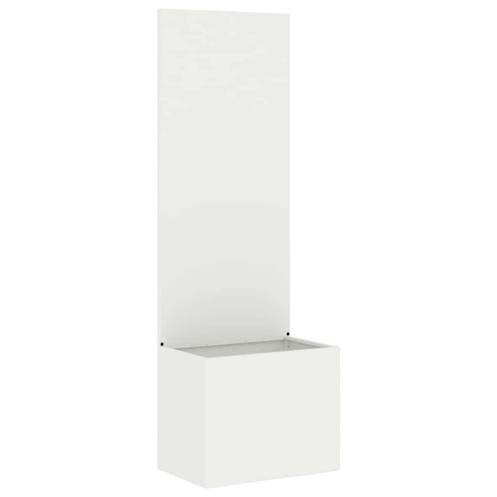 Tuin Privacy Screen Wit 50 x 32 x 150 cm Koudgewalst staal is nu te koop bij PeponiXL, paradijselijk wonen!