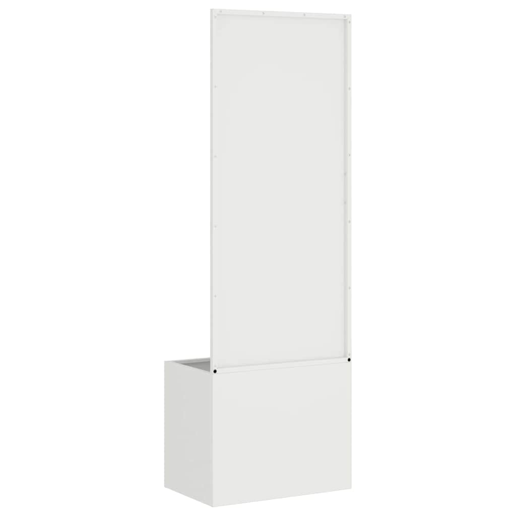 Tuin Privacy Screen Wit 50 x 32 x 150 cm Koudgewalst staal is nu te koop bij PeponiXL, paradijselijk wonen!