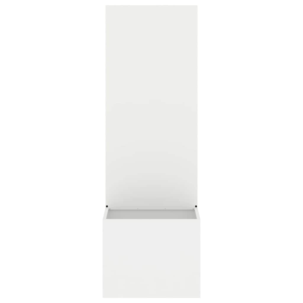 Tuin Privacy Screen Wit 50 x 32 x 150 cm Koudgewalst staal is nu te koop bij PeponiXL, paradijselijk wonen!