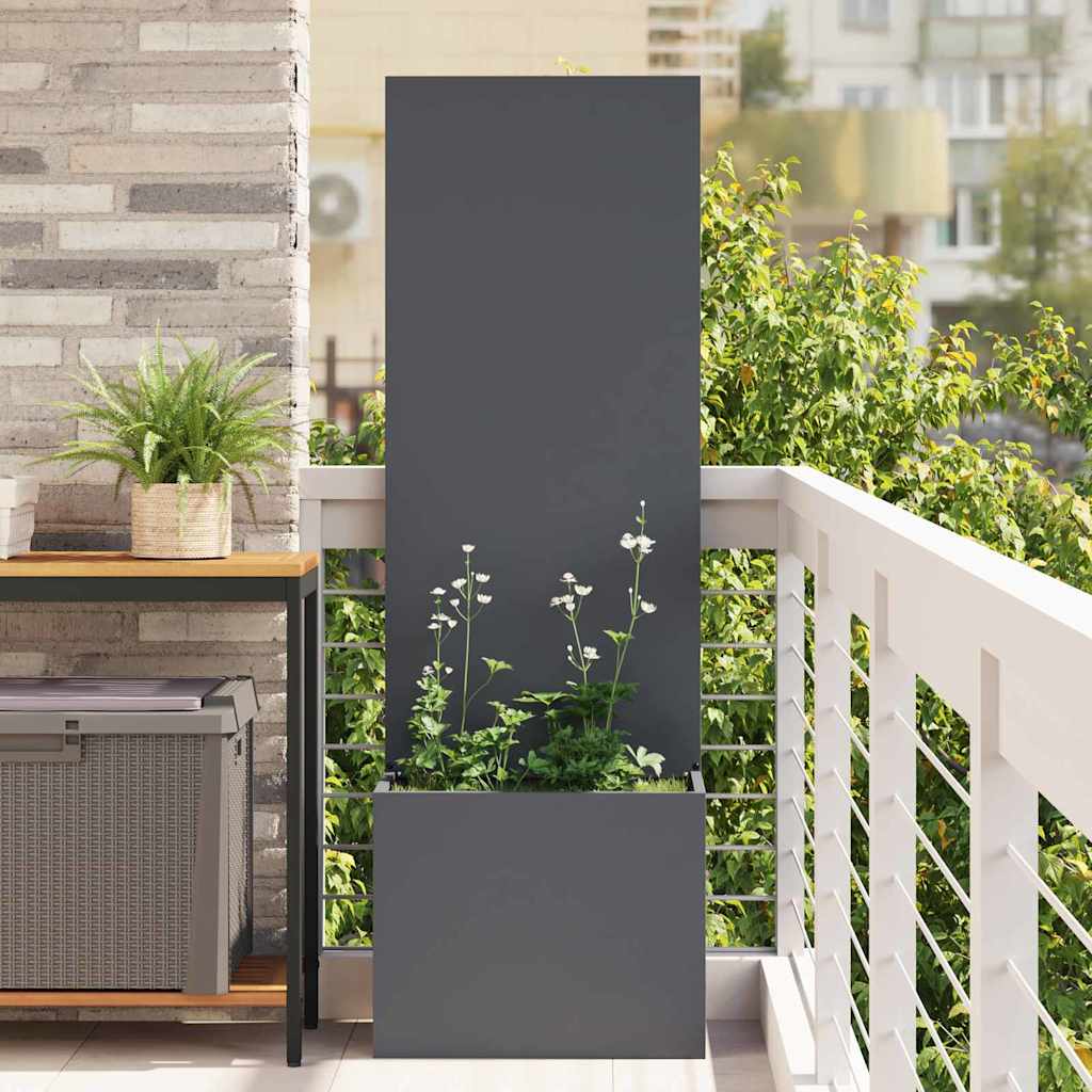 Tuin Privacy Screen Antraciet 50 x 150 cm Koudgewalst staal is nu te koop bij PeponiXL, paradijselijk wonen!