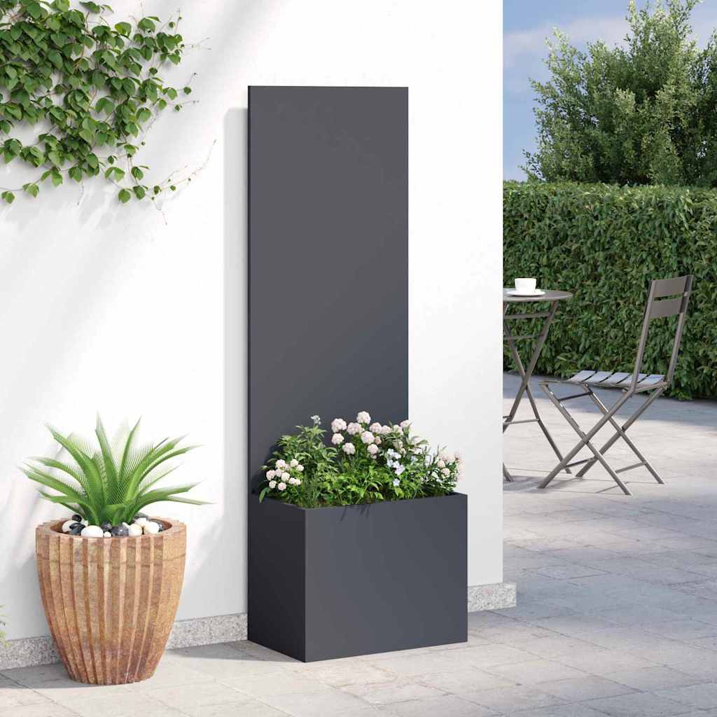Tuin Privacy Screen Antraciet 50 x 150 cm Koudgewalst staal is nu te koop bij PeponiXL, paradijselijk wonen!