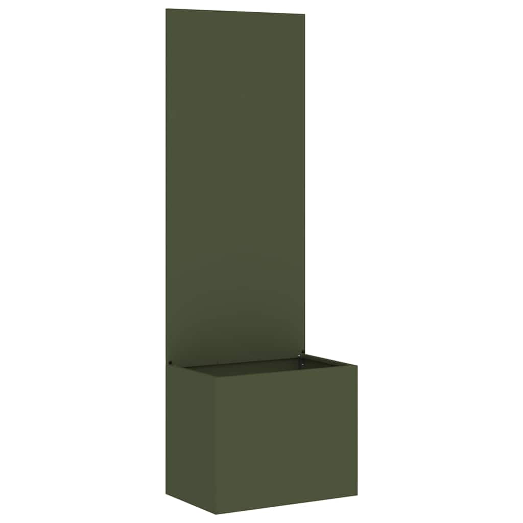 Tuin Privacy Screen Olijfgroen 50 x 150 cm Koudgewalst staal is nu te koop bij PeponiXL, paradijselijk wonen!