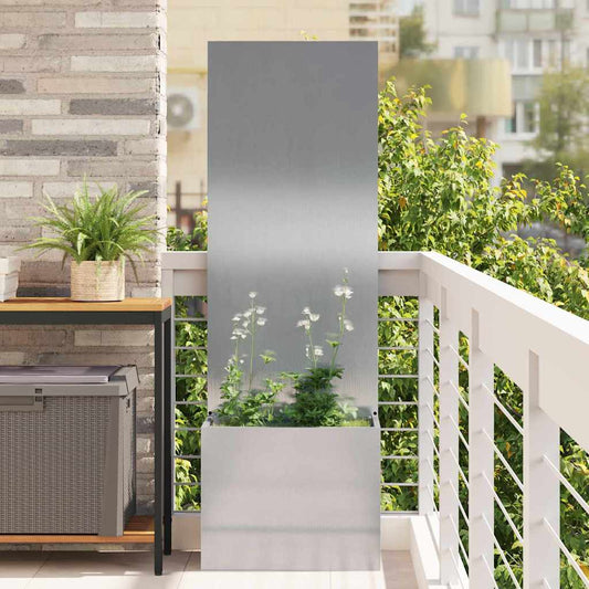Tuin Privacy Screen Zilver 50 x 32 x 150 cm Roestvrij staal is nu te koop bij PeponiXL, paradijselijk wonen!