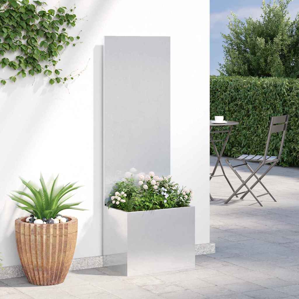 Tuin Privacy Screen Zilver 50 x 32 x 150 cm Roestvrij staal is nu te koop bij PeponiXL, paradijselijk wonen!