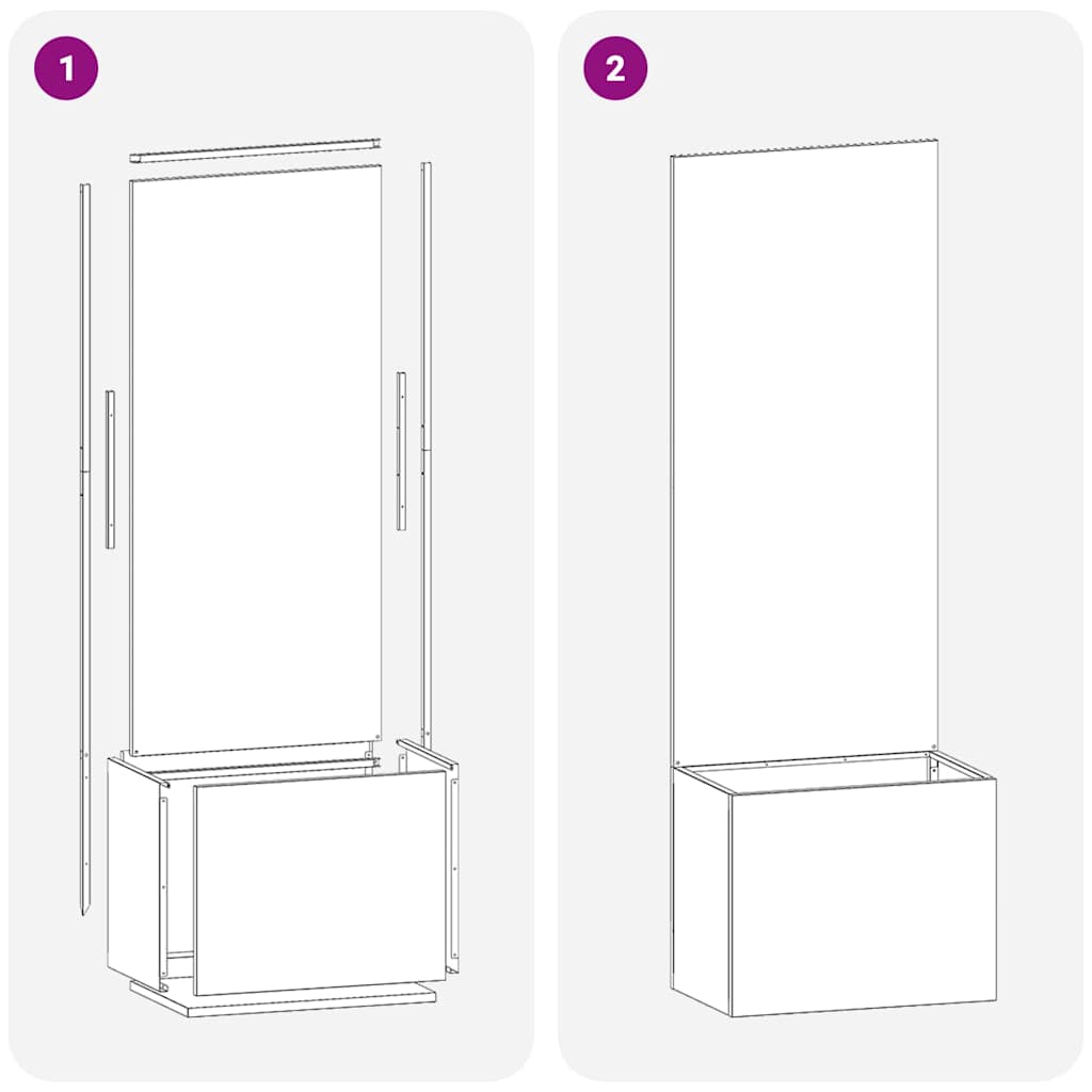 Tuin Privacy Screen Roestig 50 x 32 x 150 cm Cortenstaal is nu te koop bij PeponiXL, paradijselijk wonen!