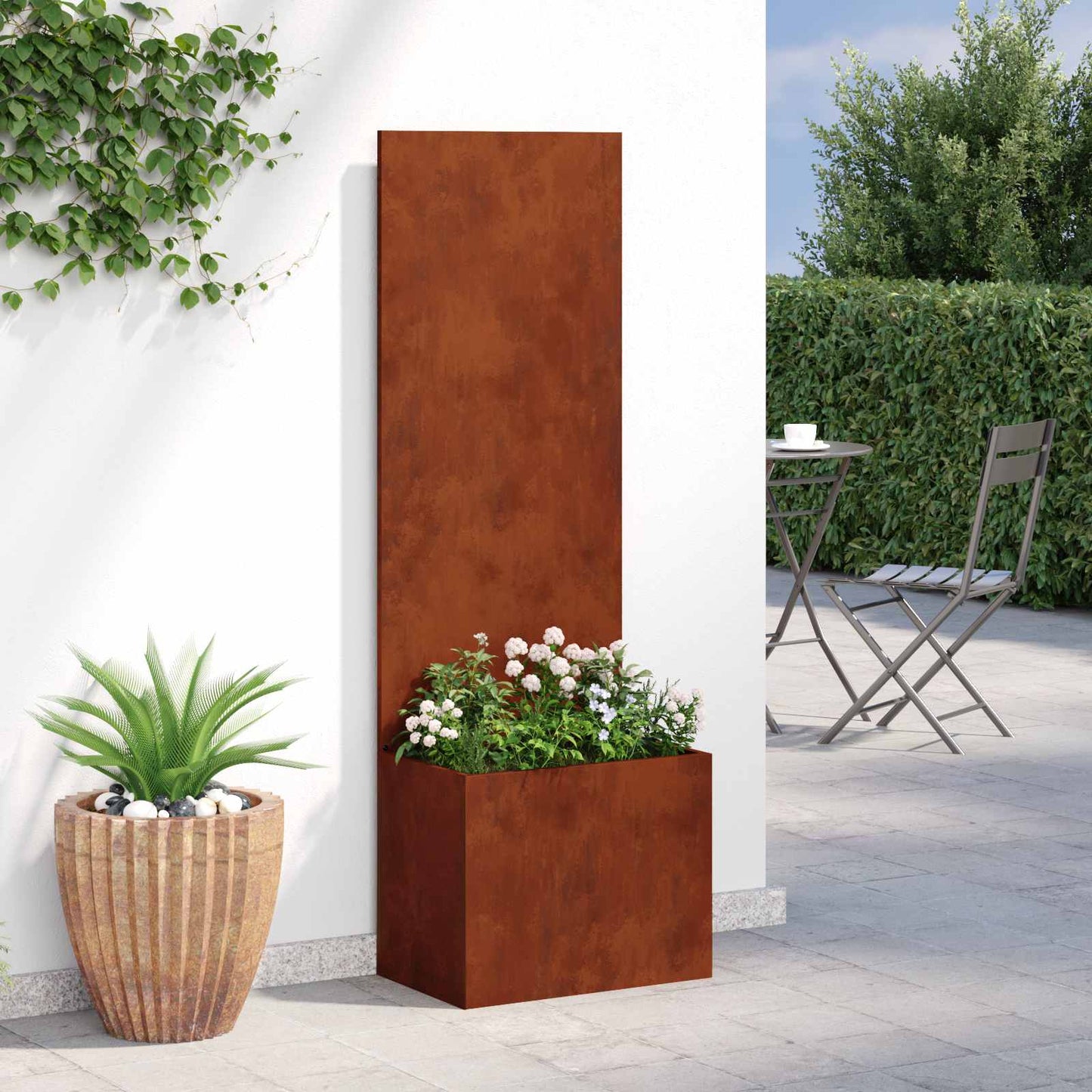 Tuin Privacy Screen Roestig 50 x 32 x 150 cm Cortenstaal is nu te koop bij PeponiXL, paradijselijk wonen!