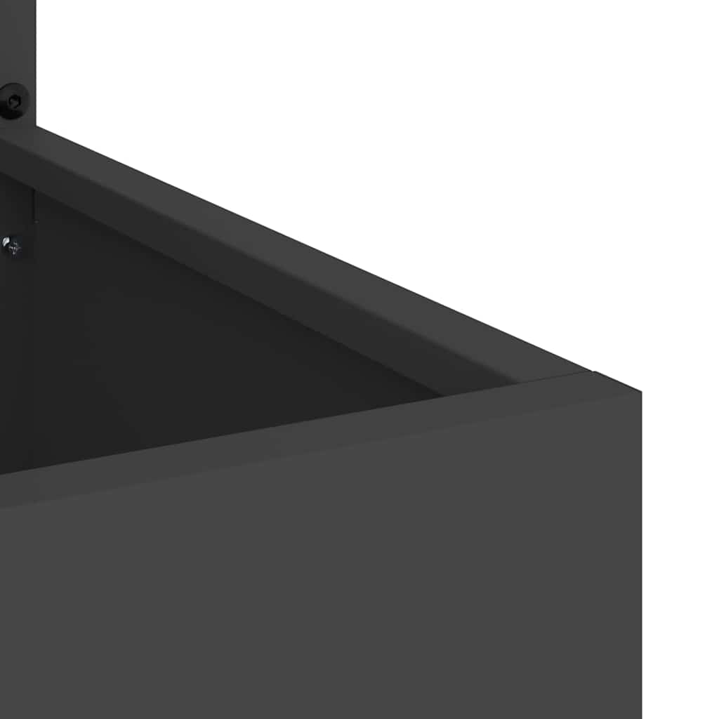 Tuin Privacy Screen Bloemen Zwart 50 x 140 cm Koudgewalst staal is nu te koop bij PeponiXL, paradijselijk wonen!