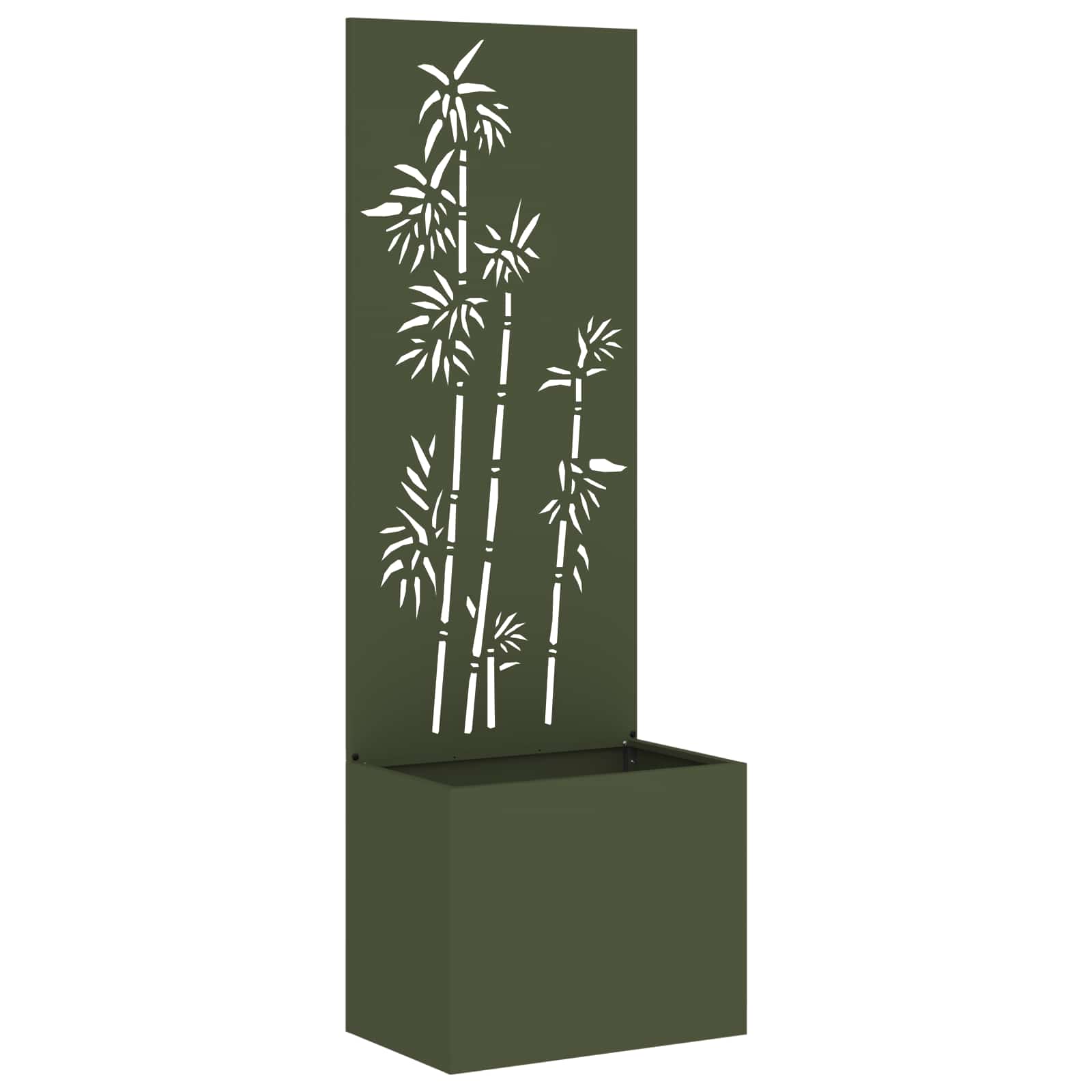 Tuin Privacy Screen Olijfgroen 50 x 150 cm Koudgewalst staal is nu te koop bij PeponiXL, paradijselijk wonen!