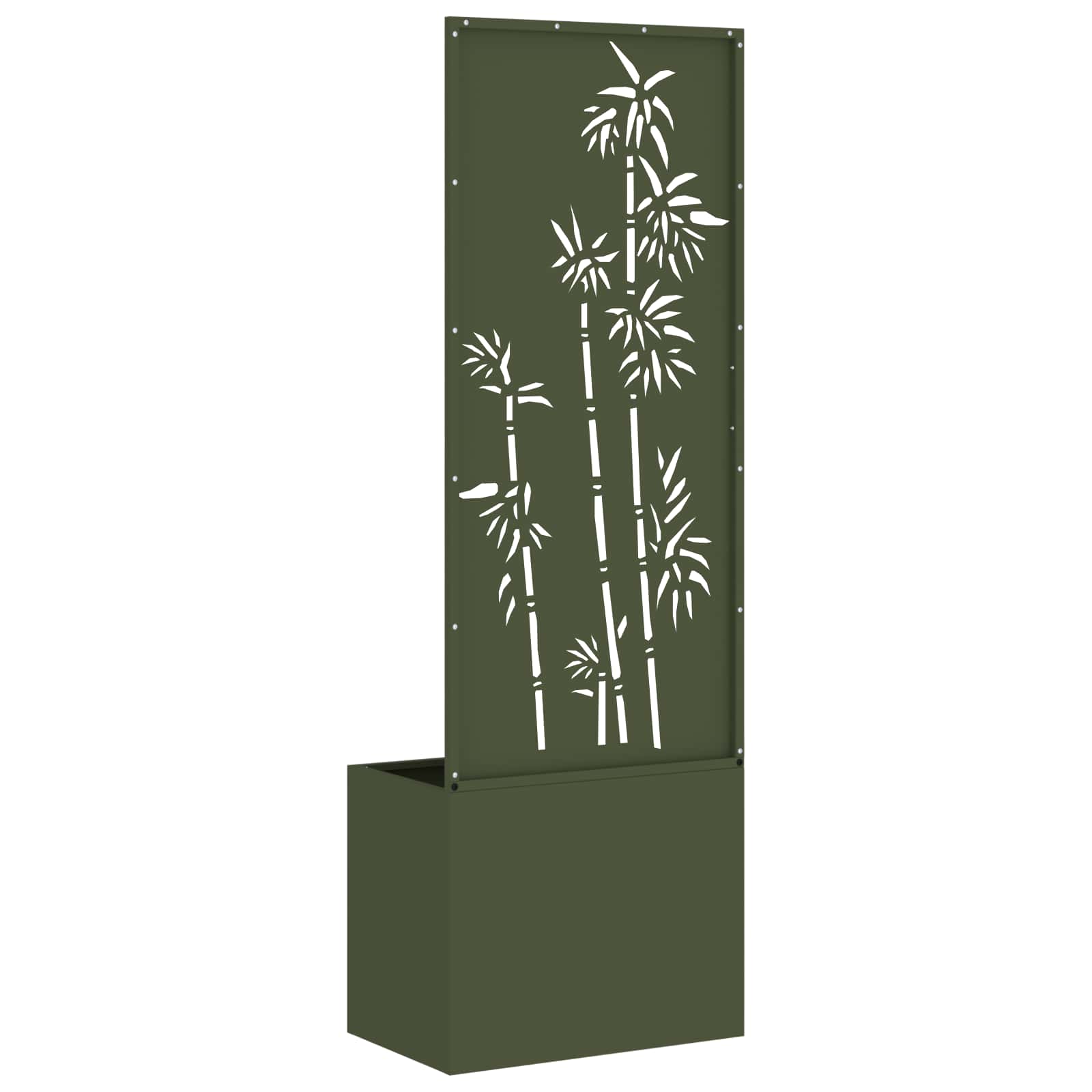 Tuin Privacy Screen Olijfgroen 50 x 150 cm Koudgewalst staal is nu te koop bij PeponiXL, paradijselijk wonen!