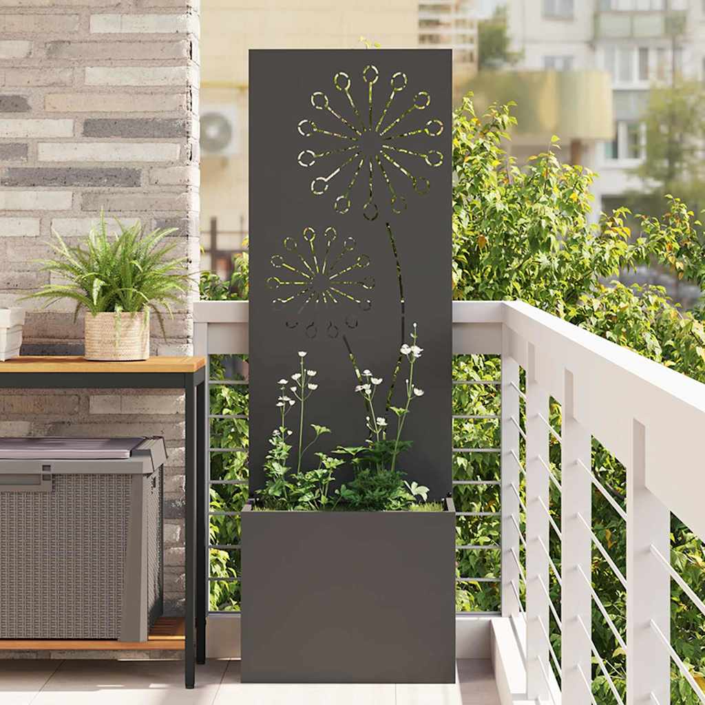 Tuin Privacy Screen Zwart 50 x 150 cm Koudgewalst staal is nu te koop bij PeponiXL, paradijselijk wonen!