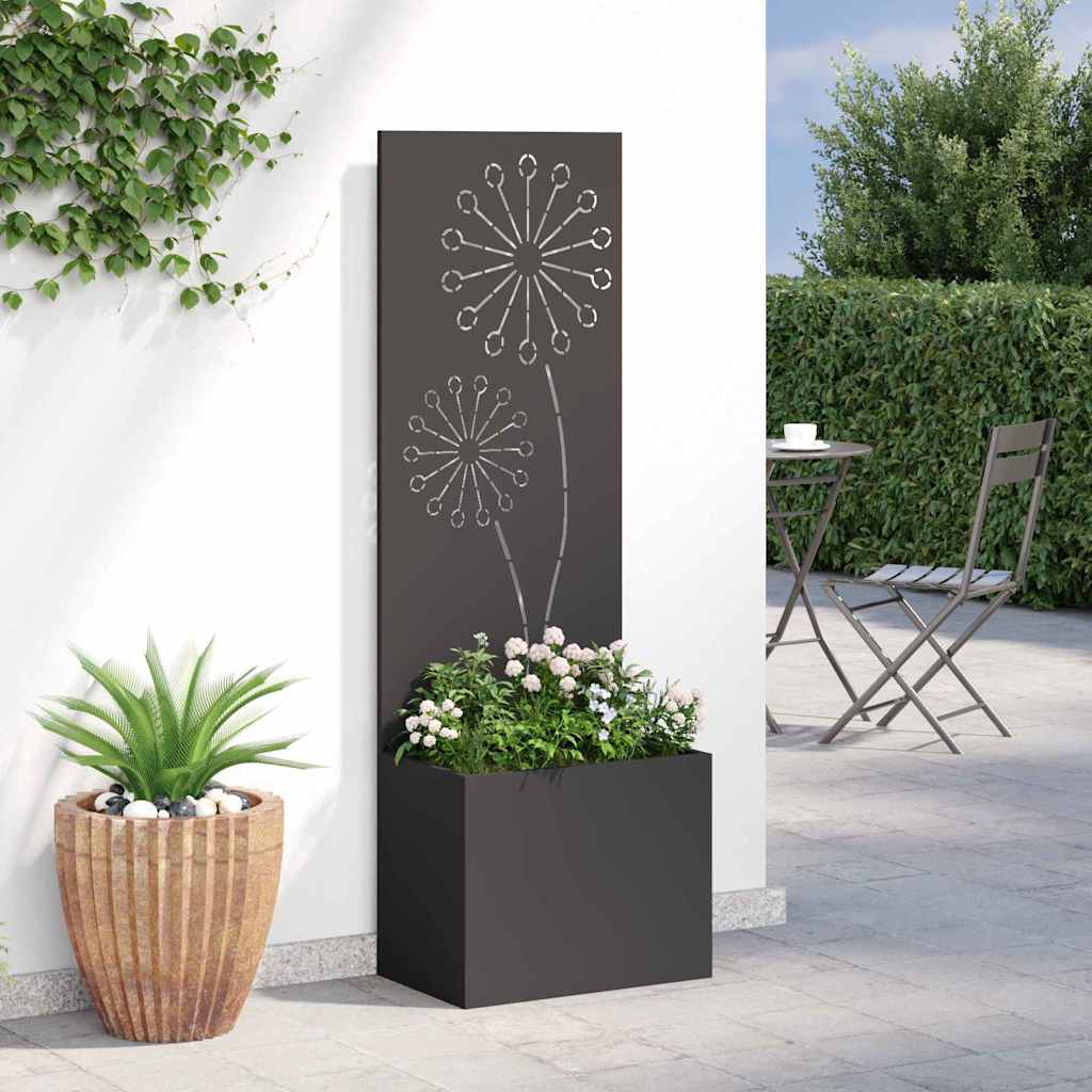 Tuin Privacy Screen Zwart 50 x 150 cm Koudgewalst staal is nu te koop bij PeponiXL, paradijselijk wonen!