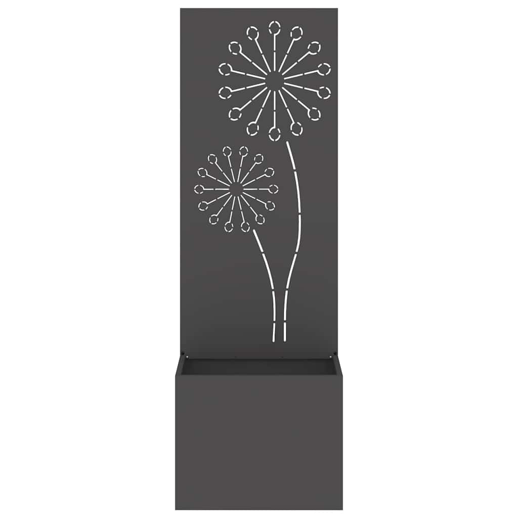Tuin Privacy Screen Zwart 50 x 150 cm Koudgewalst staal is nu te koop bij PeponiXL, paradijselijk wonen!