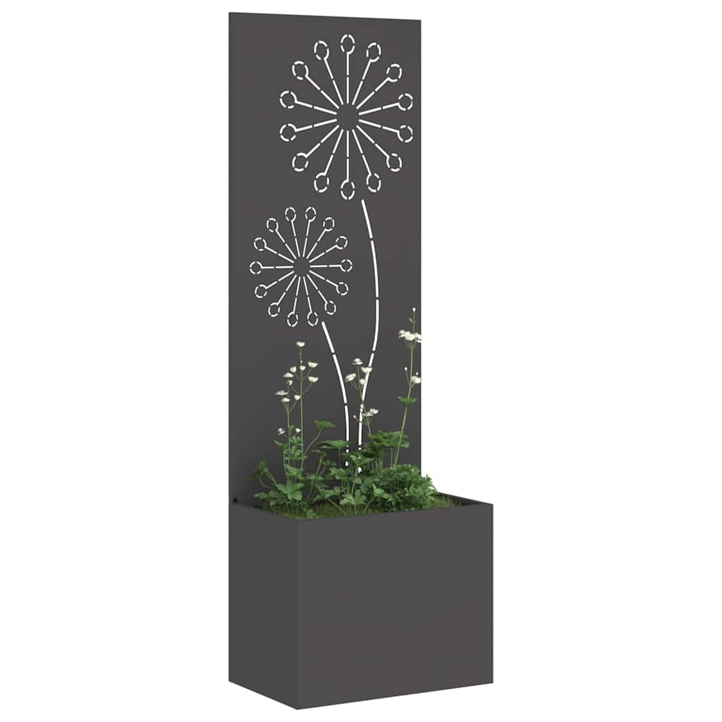 Tuin Privacy Screen Zwart 50 x 150 cm Koudgewalst staal is nu te koop bij PeponiXL, paradijselijk wonen!