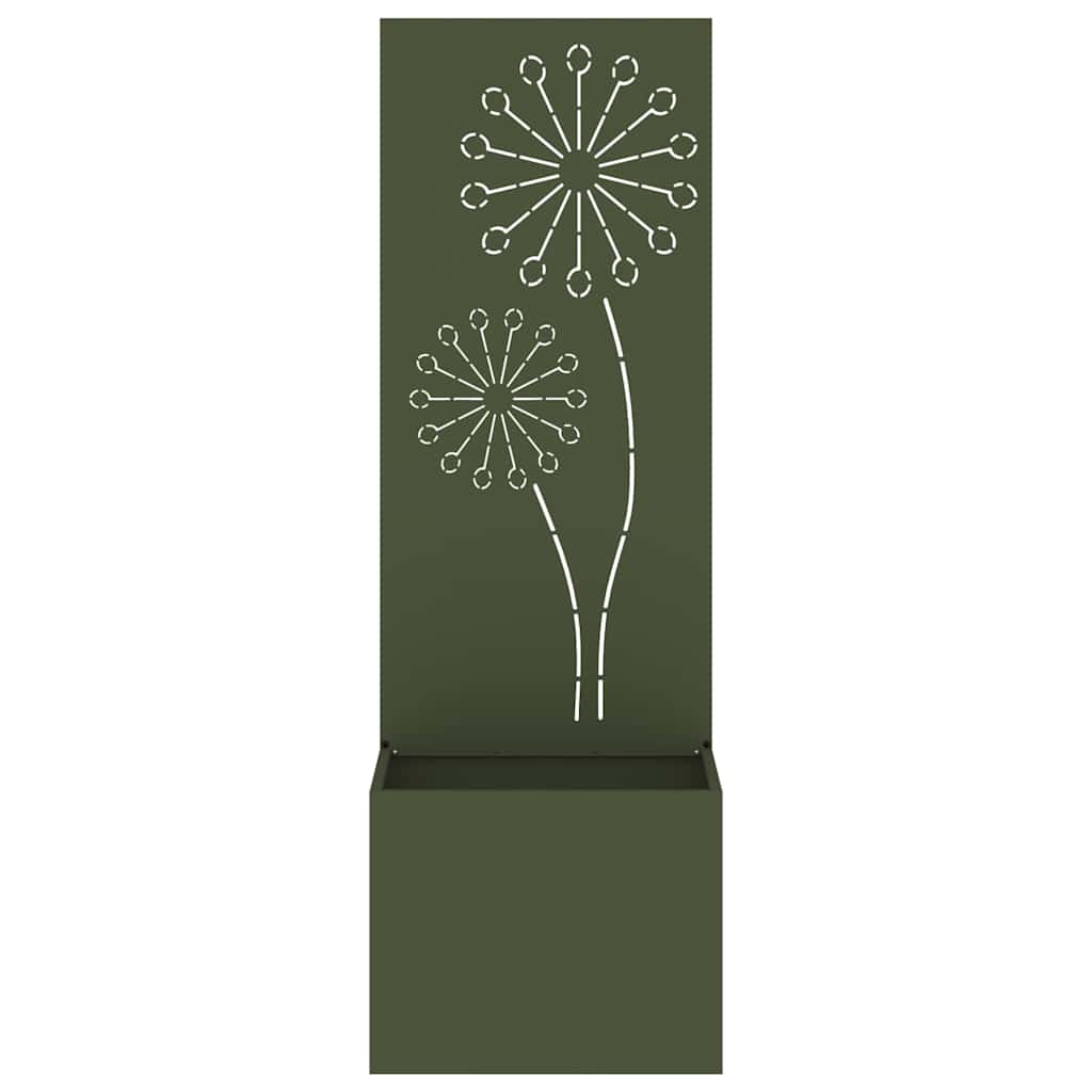 Tuin Privacy Screen Olijfgroen 50 x 150 cm Koudgewalst staal is nu te koop bij PeponiXL, paradijselijk wonen!