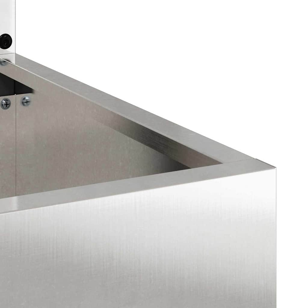 Tuin Privacy Screen Fretwerk Zilver 50 x 140 cm Roestvrij staal is nu te koop bij PeponiXL, paradijselijk wonen!