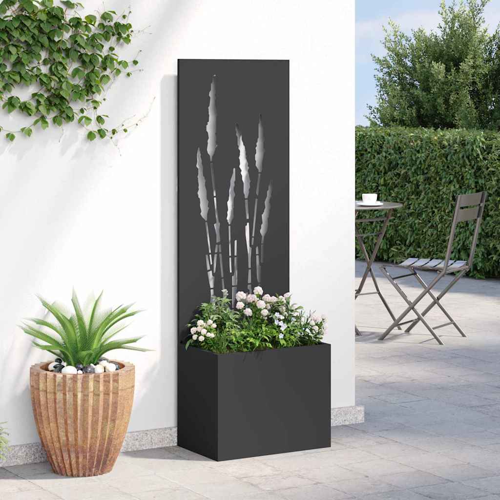 Tuin Privacy Screen Zwart 50 x 150 cm Koudgewalst staal is nu te koop bij PeponiXL, paradijselijk wonen!