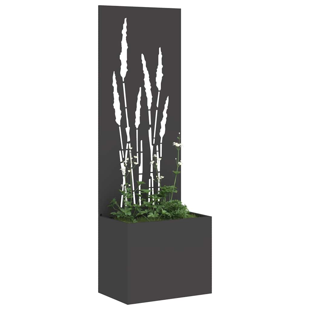Tuin Privacy Screen Zwart 50 x 150 cm Koudgewalst staal is nu te koop bij PeponiXL, paradijselijk wonen!